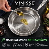 VINISSE® Poêle antiadhérente titane