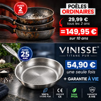 VINISSE® Poêle antiadhérente titane